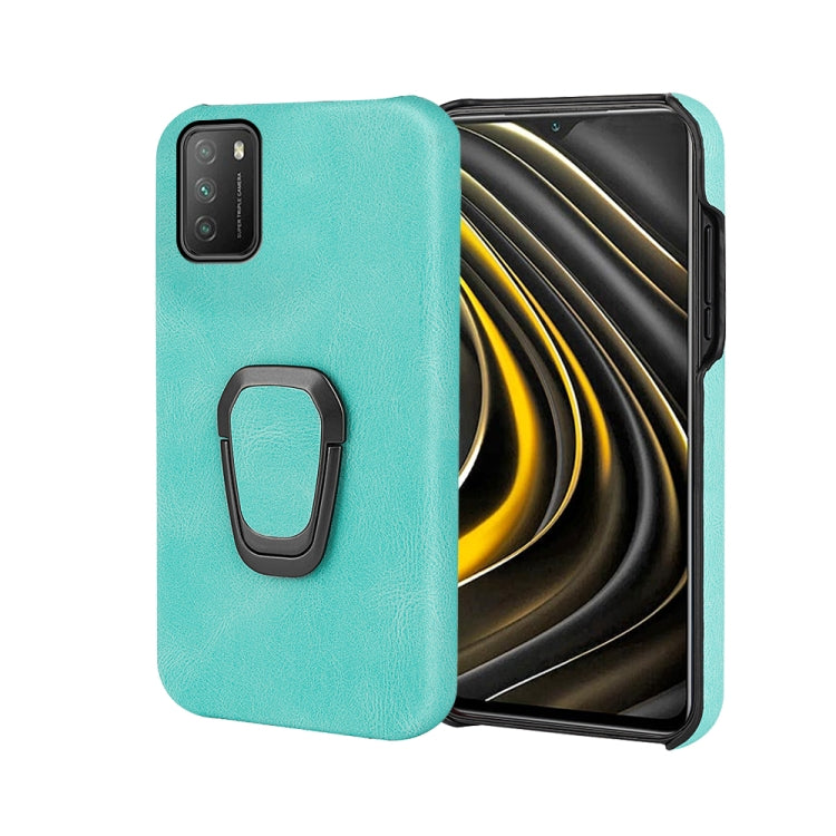 Ring Holder PU Phone Case For Xiaomi Poco M3