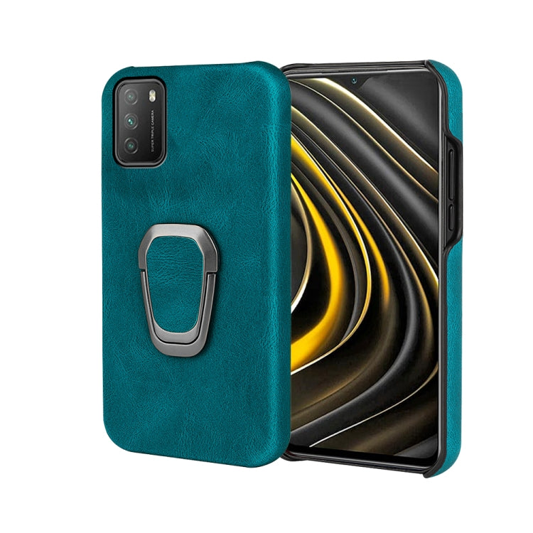 Ring Holder PU Phone Case For Xiaomi Poco M3