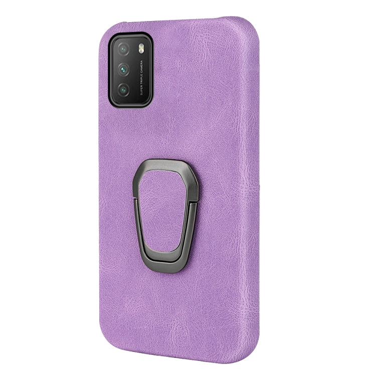Ring Holder PU Phone Case For Xiaomi Poco M3