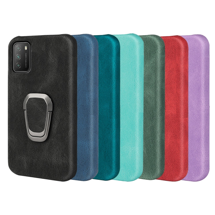 Ring Holder PU Phone Case For Xiaomi Poco M3