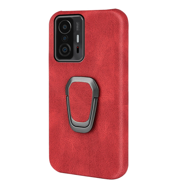 Ring Holder PU Phone Case For Xiaomi Mi 11T / 11T Pro