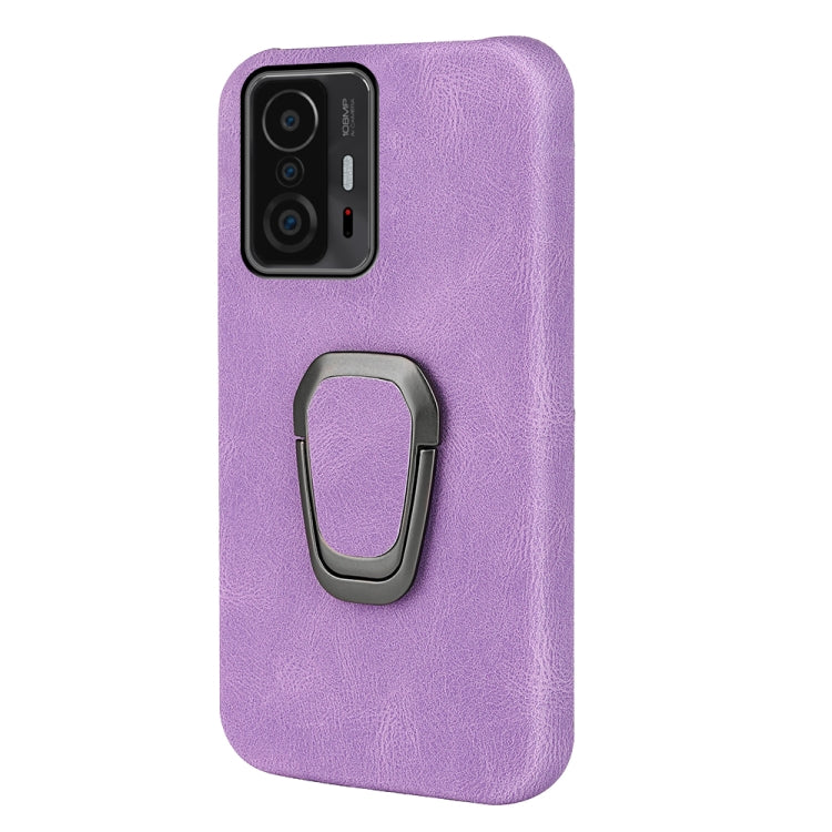 Ring Holder PU Phone Case For Xiaomi Mi 11T / 11T Pro