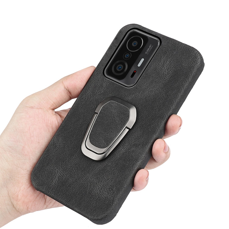 Ring Holder PU Phone Case For Xiaomi Mi 11T / 11T Pro