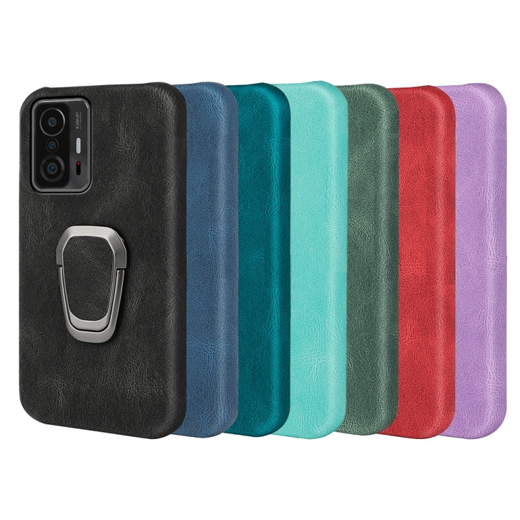 Ring Holder PU Phone Case For Xiaomi Mi 11T / 11T Pro