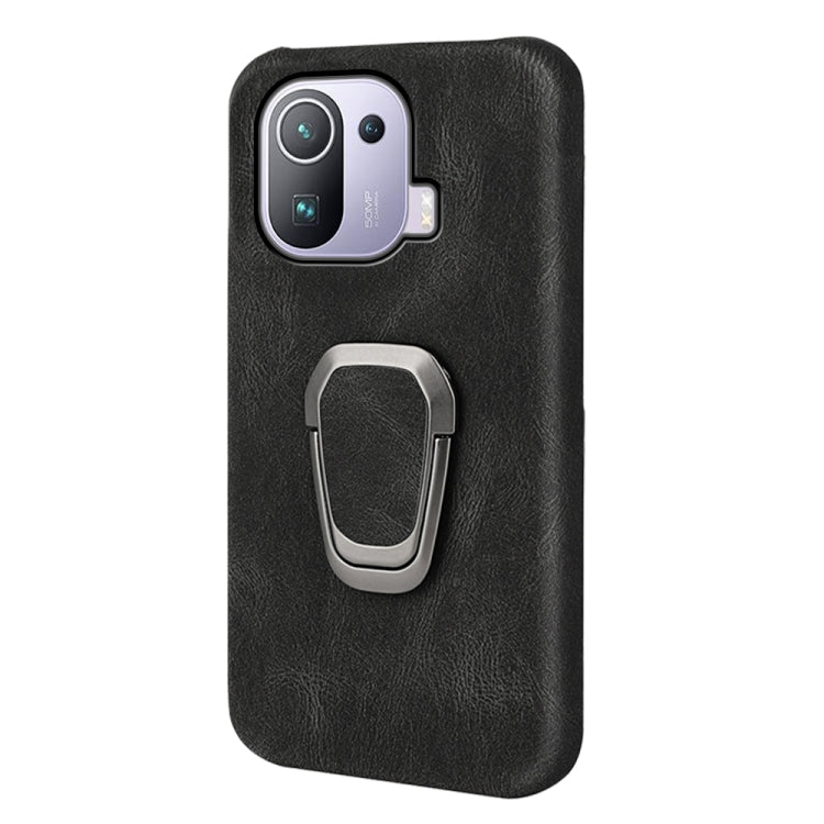 Ring Holder PU Phone Case For Xiaomi Mi 11 Pro 4G / 5G