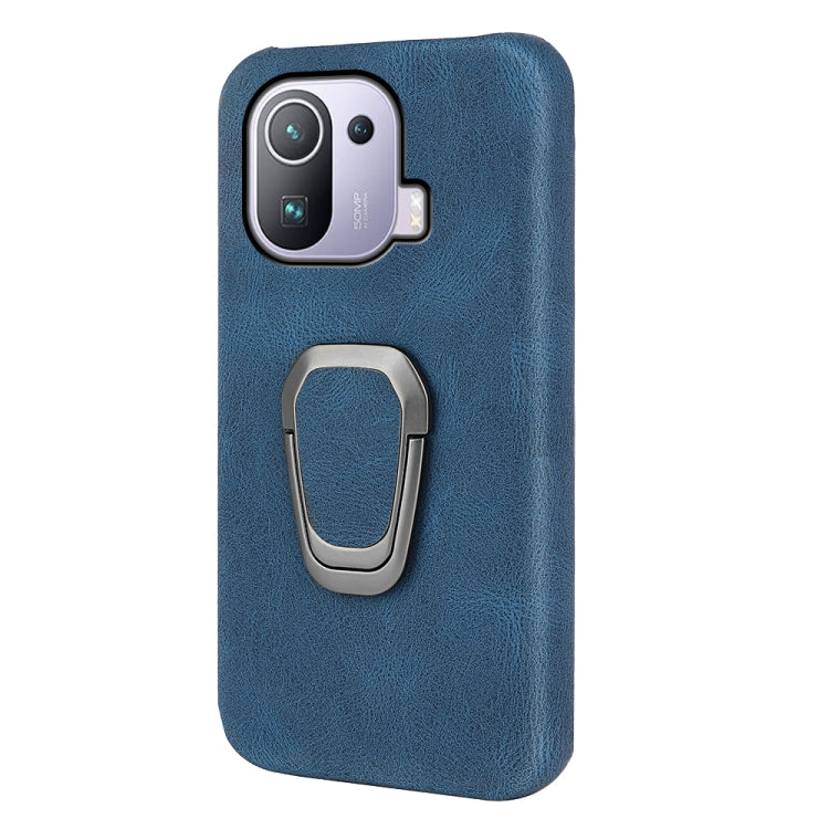 Ring Holder PU Phone Case For Xiaomi Mi 11 Pro 4G / 5G