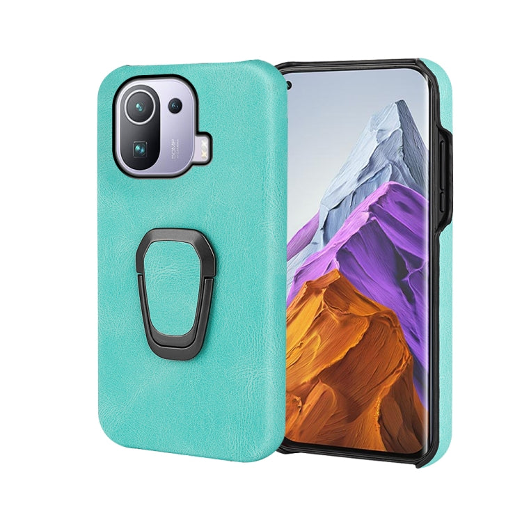 Ring Holder PU Phone Case For Xiaomi Mi 11 Pro 4G / 5G
