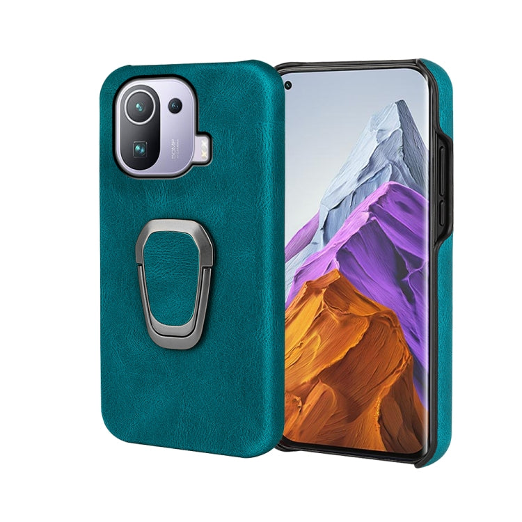 Ring Holder PU Phone Case For Xiaomi Mi 11 Pro 4G / 5G