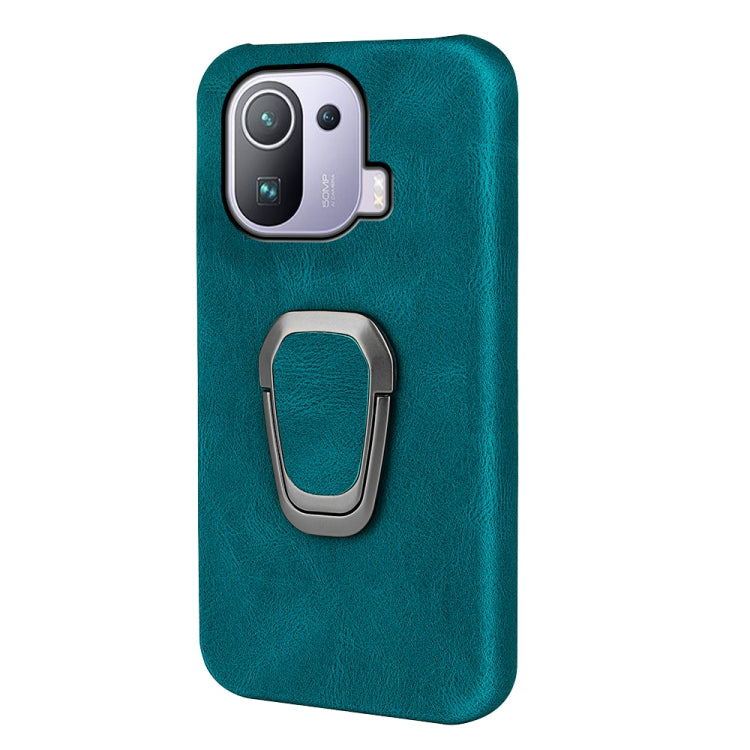 Ring Holder PU Phone Case For Xiaomi Mi 11 Pro 4G / 5G