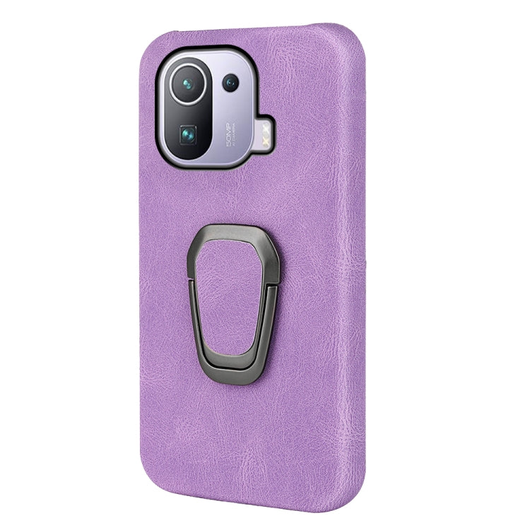 Ring Holder PU Phone Case For Xiaomi Mi 11 Pro 4G / 5G