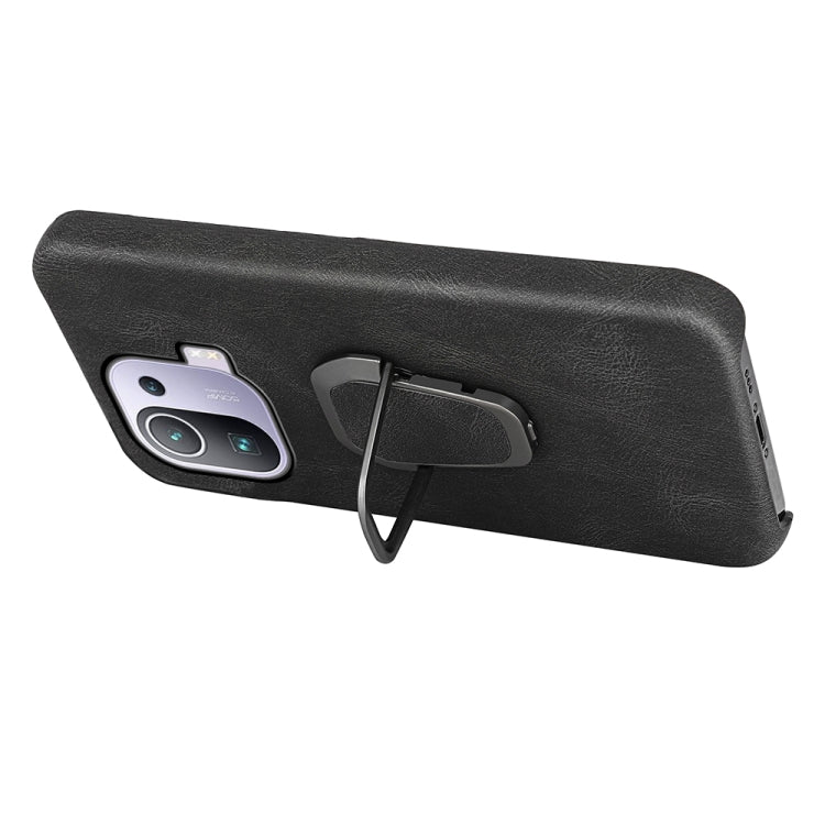 Ring Holder PU Phone Case For Xiaomi Mi 11 Pro 4G / 5G