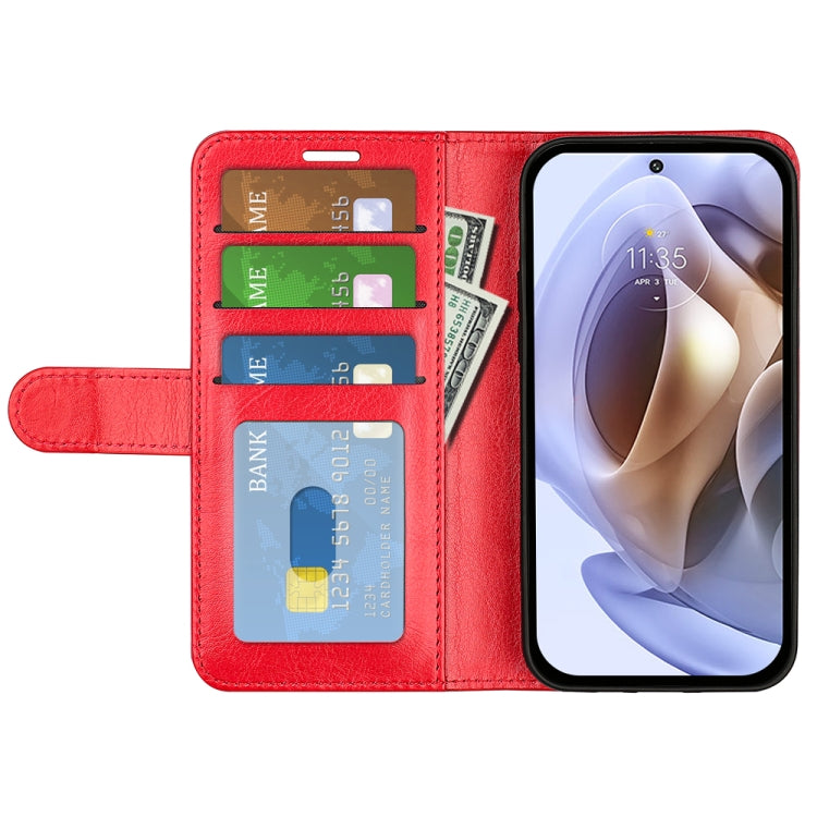 For Motorola Moto G31 4G R64 Texture Single Horizontal Flip Phone Case