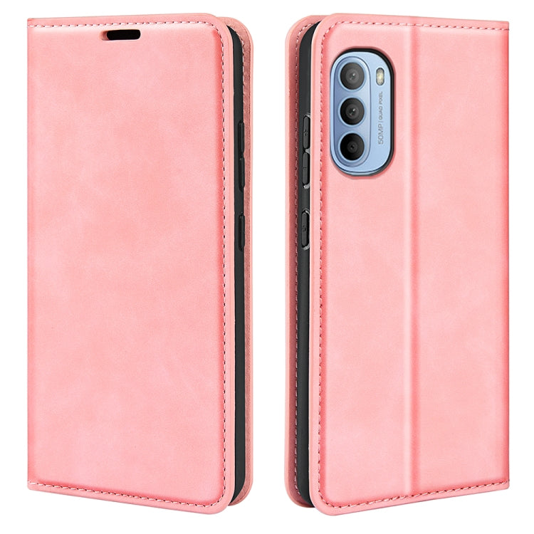 For Motorola Moto G31 4G Retro-skin Magnetic Suction Leather Phone Case