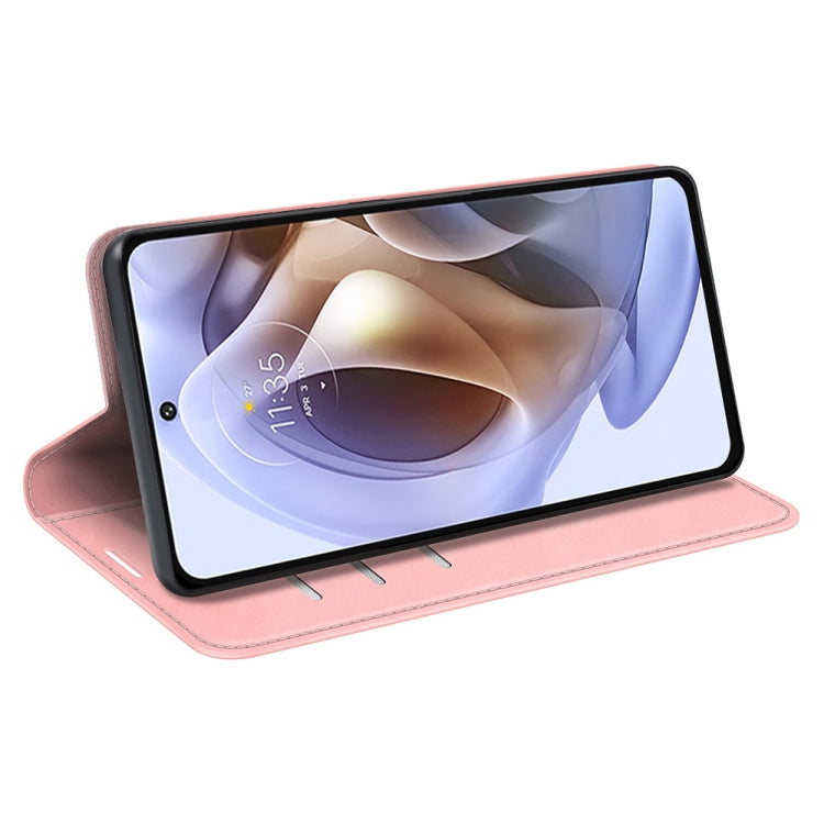 For Motorola Moto G31 4G Retro-skin Magnetic Suction Leather Phone Case