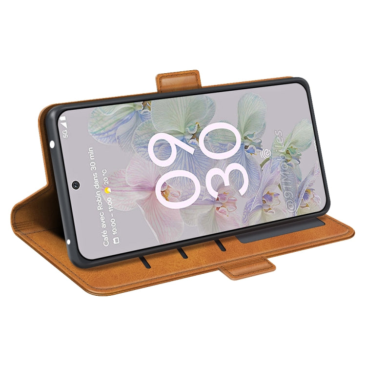 For Google Pixel 6a Dual-side Magnetic Buckle Leather Phone Case
