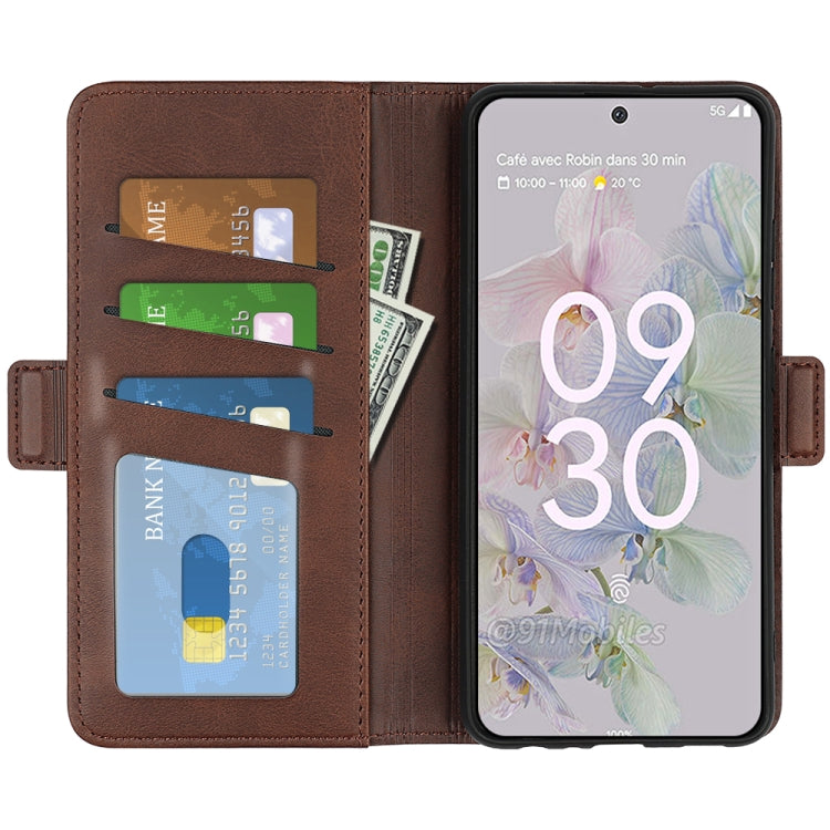 For Google Pixel 6a Dual-side Magnetic Buckle Leather Phone Case