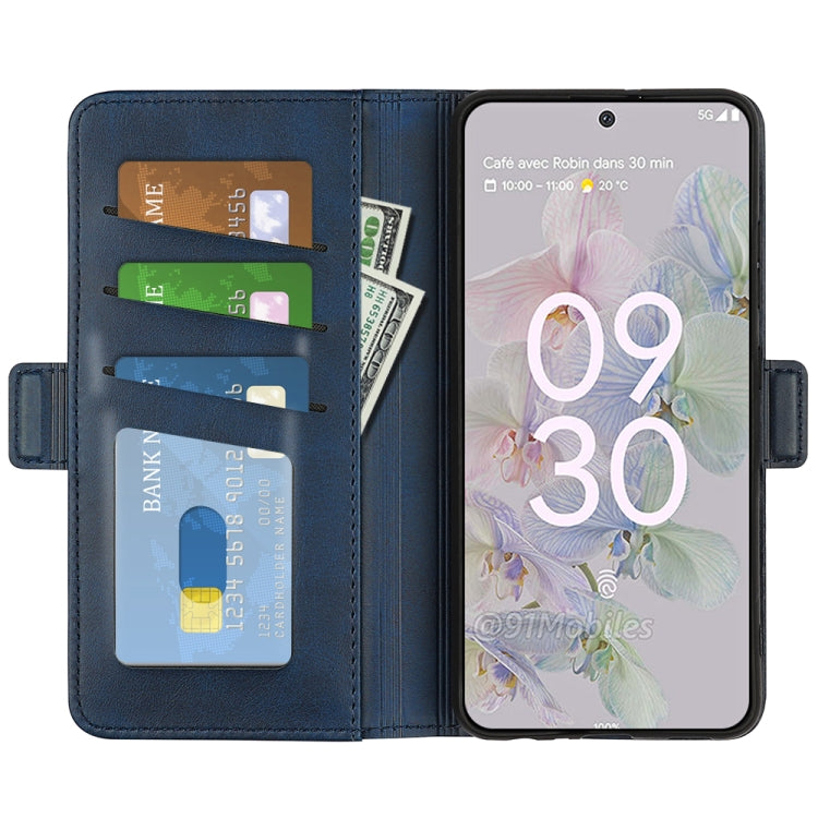 For Google Pixel 6a Dual-side Magnetic Buckle Leather Phone Case