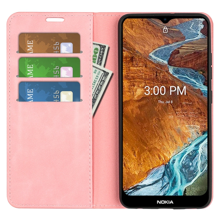 For Nokia G300 Retro-skin Magnetic Suction Leather Phone Case