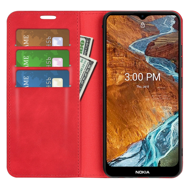 For Nokia G300 Retro-skin Magnetic Suction Leather Phone Case