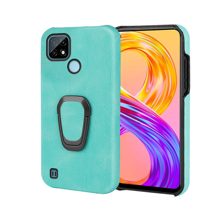 Ring Holder PU Phone Case For OPPO Realme C21