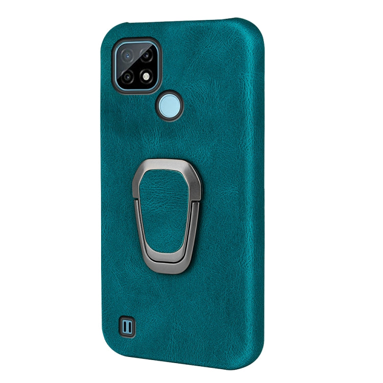 Ring Holder PU Phone Case For OPPO Realme C21