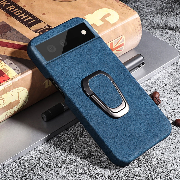 For Google Pixel 6 Ring Holder PU Phone Case