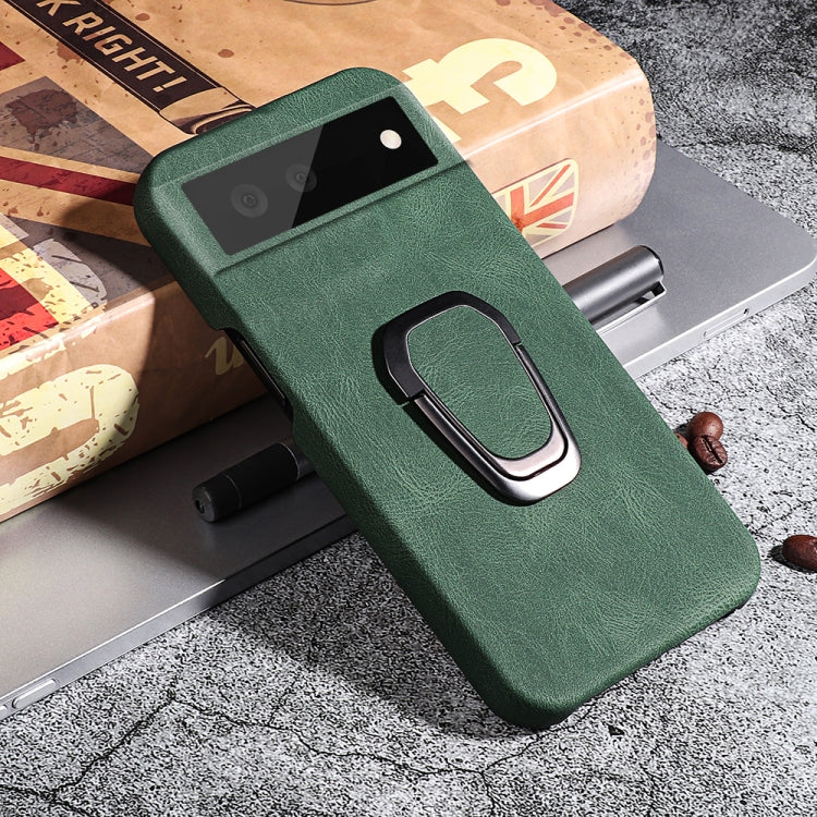 For Google Pixel 6 Ring Holder PU Phone Case