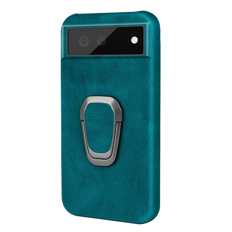 For Google Pixel 6 Ring Holder PU Phone Case