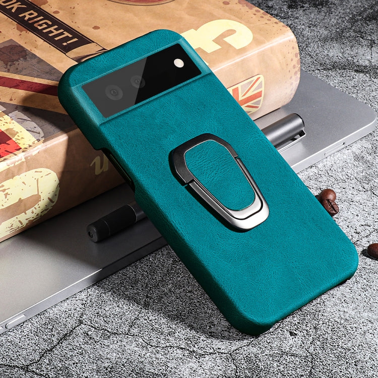 For Google Pixel 6 Ring Holder PU Phone Case