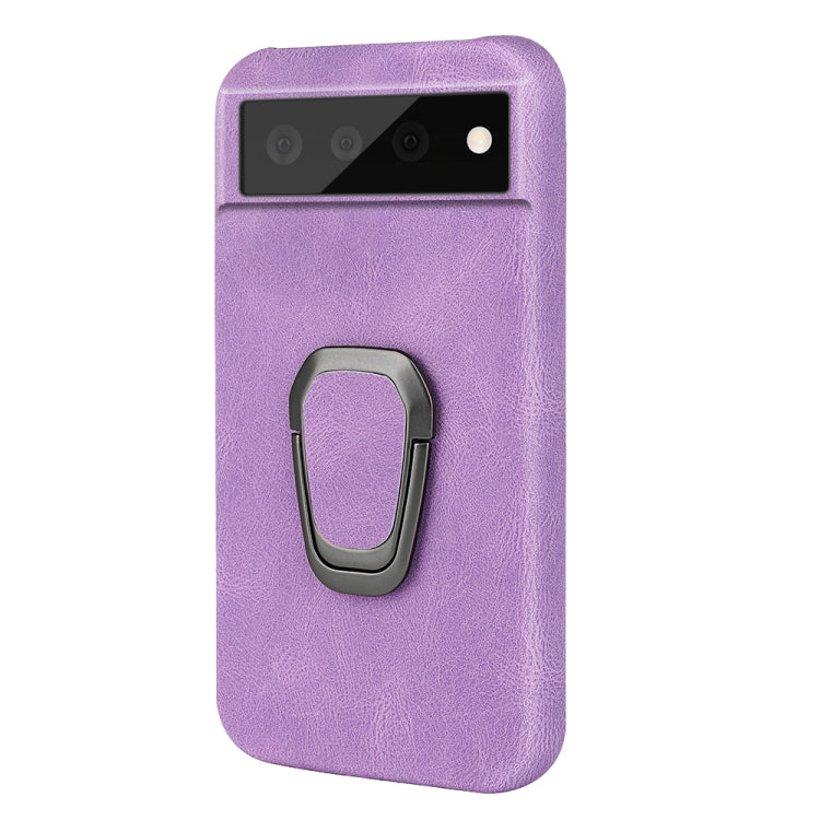 For Google Pixel 6 Pro Ring Holder PU Phone Case