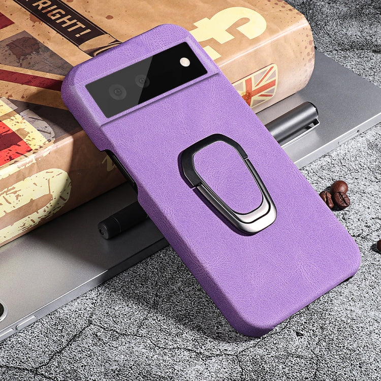 For Google Pixel 6 Pro Ring Holder PU Phone Case