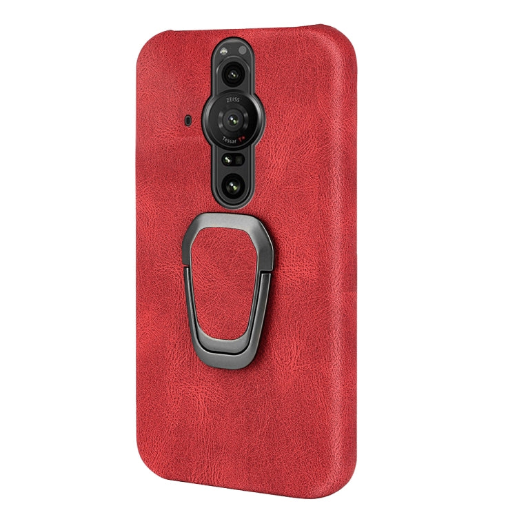 For Sony Xperia Pro-I Ring Holder PU Phone Case
