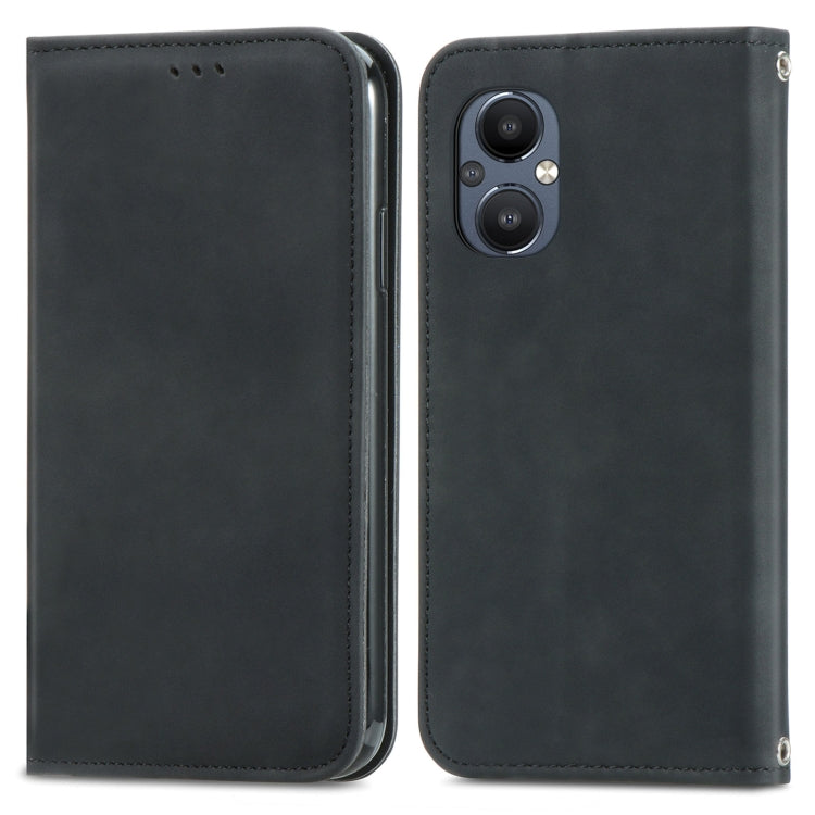 For OnePlus Nord N20 5G Retro Skin Feel Magnetic Leather Case