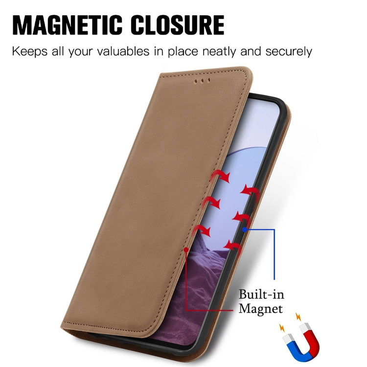 For OnePlus Nord N20 5G Retro Skin Feel Magnetic Leather Case