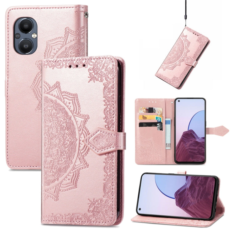For OnePlus Nord N20 5G Mandala Flower Embossed Leather Case