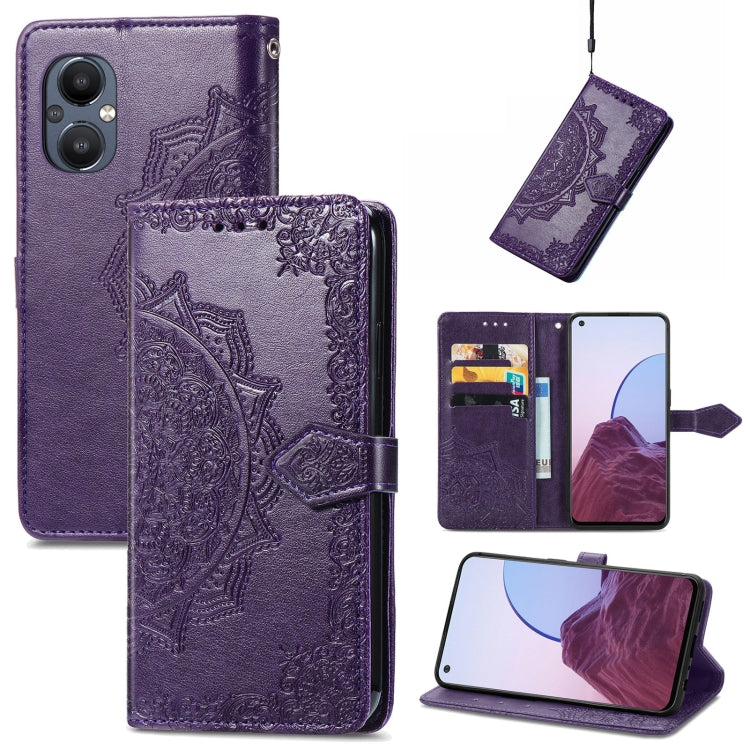 For OnePlus Nord N20 5G Mandala Flower Embossed Leather Case