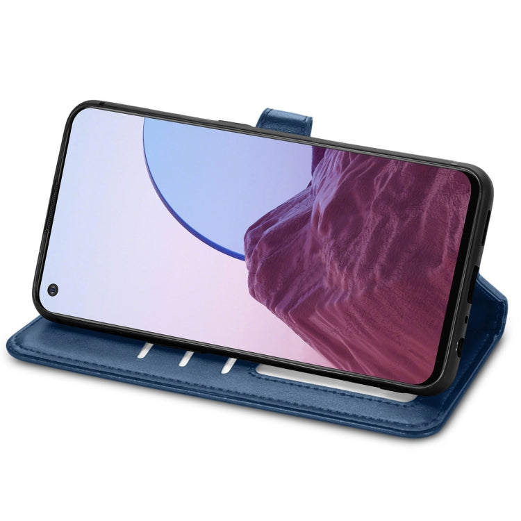 For OnePlus Nord N20 5G Solid Color Leather Buckle Phone Case