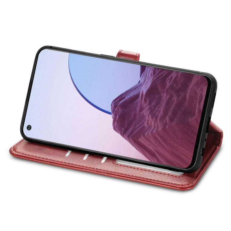 For OnePlus Nord N20 5G Solid Color Leather Buckle Phone Case