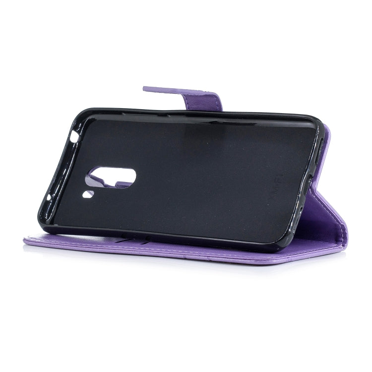 For Xiaomi POCO F1 Diamond Encrusted Butterflies Love Flowers Pattern Horizontal Flip Leather Case with Holder & Card Slots & Wallet & Lanyard