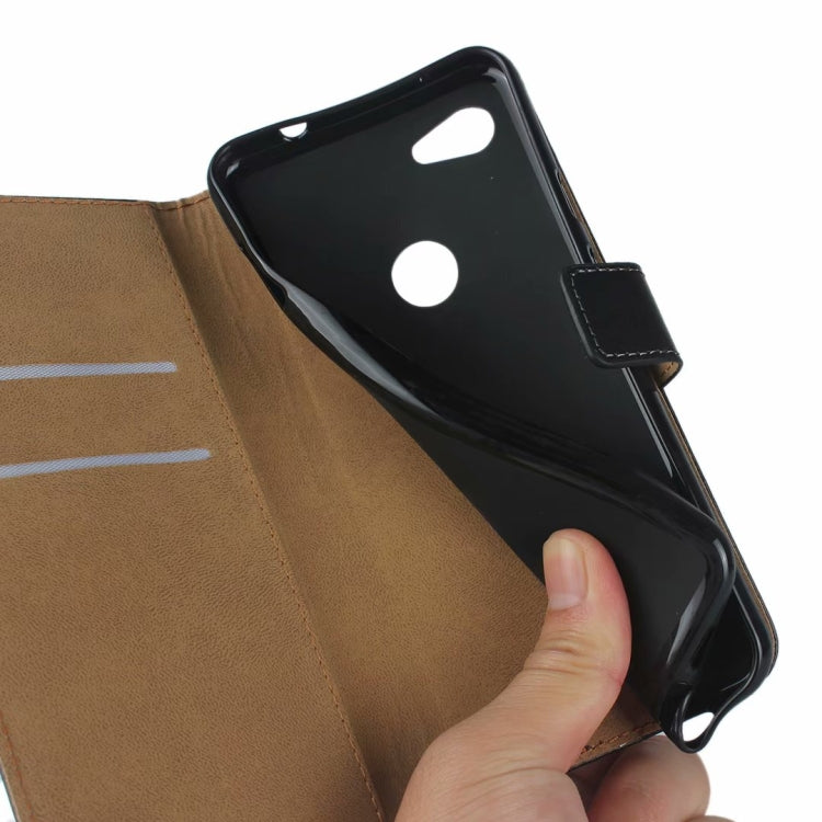 Horizontal Flip Leather Case for for Google Pixel 3A XL , with Magnetic Buckle & Holder & Card Slots & Wallet(Black)