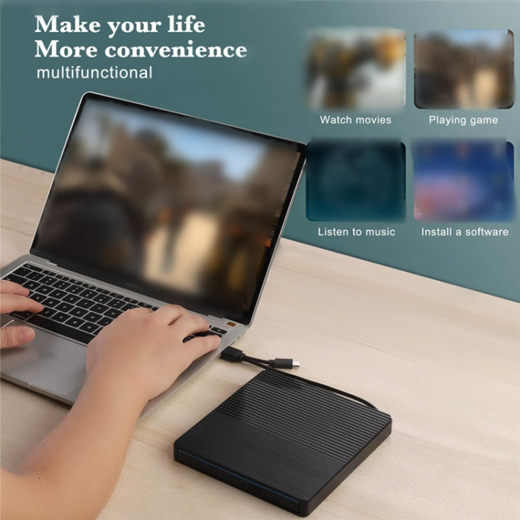 Type-C Portable External CD Burner Optical Drive