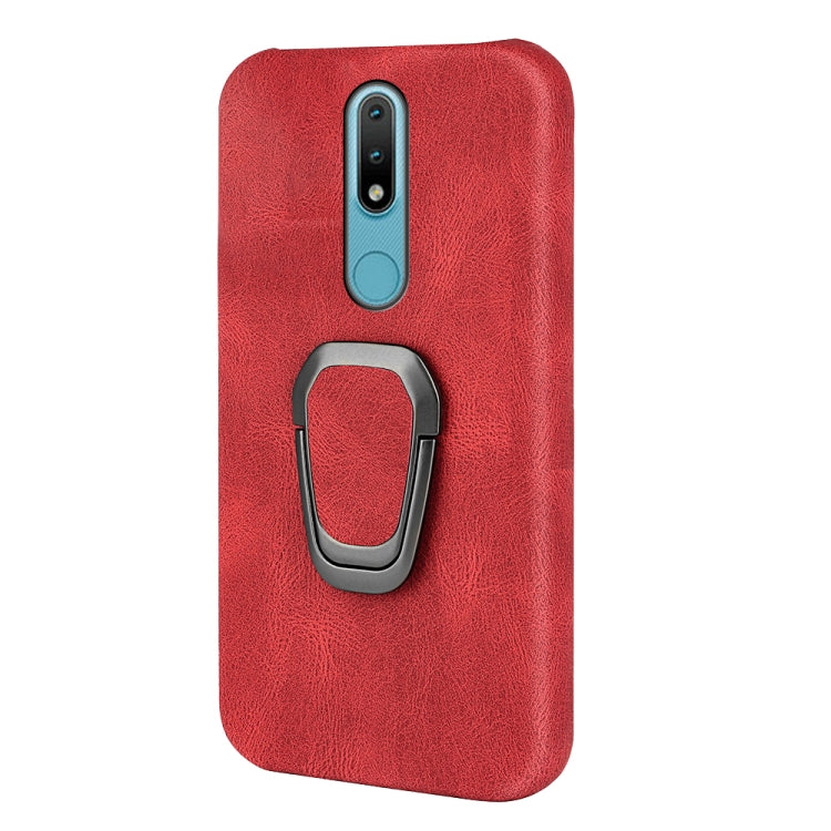 For Nokia 2.4 Ring Holder PU Phone Case