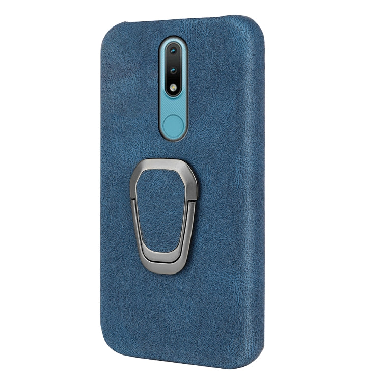 For Nokia 2.4 Ring Holder PU Phone Case