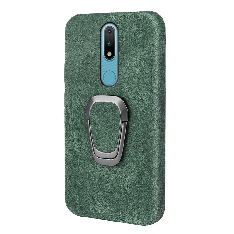For Nokia 2.4 Ring Holder PU Phone Case
