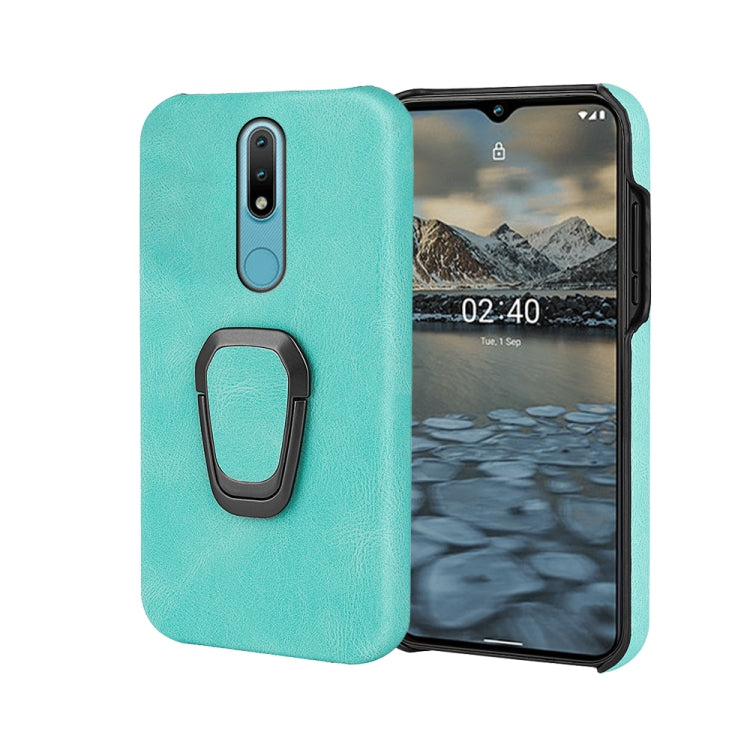 For Nokia 2.4 Ring Holder PU Phone Case