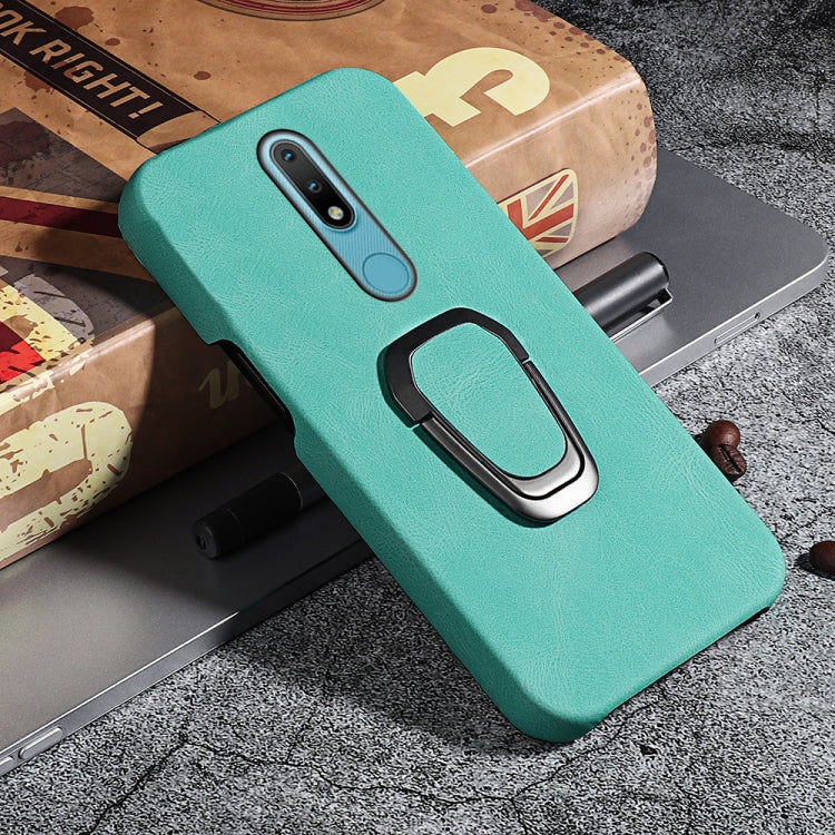 For Nokia 2.4 Ring Holder PU Phone Case