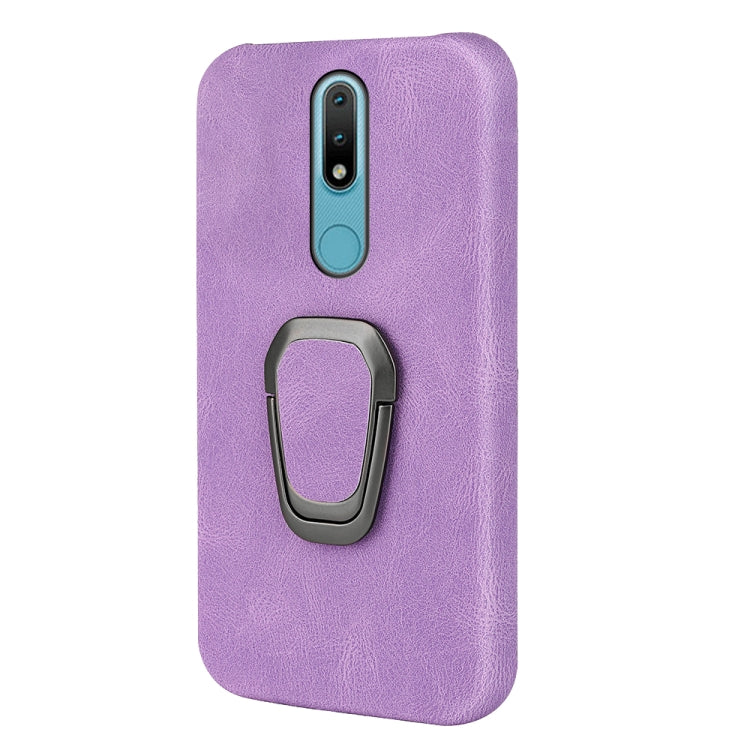 For Nokia 2.4 Ring Holder PU Phone Case