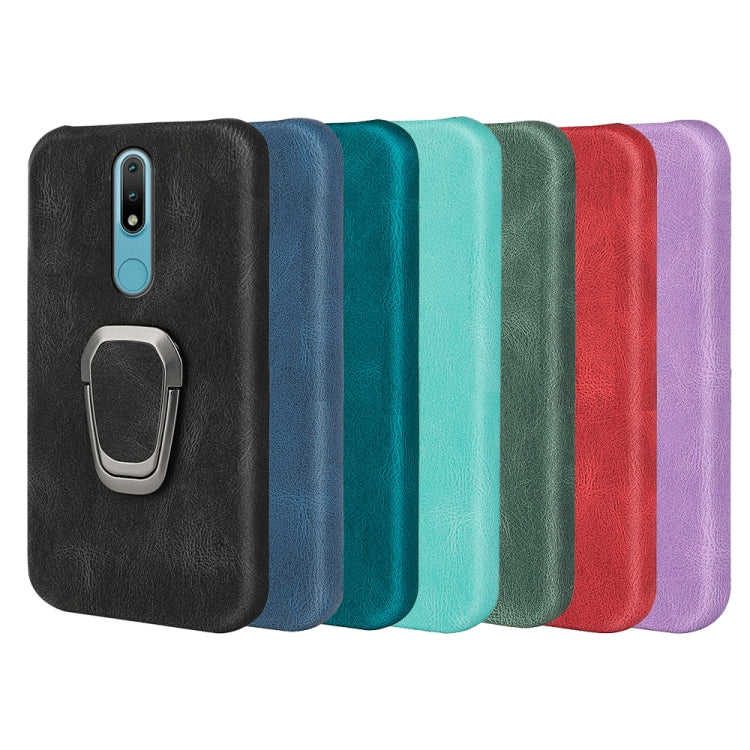 For Nokia 2.4 Ring Holder PU Phone Case