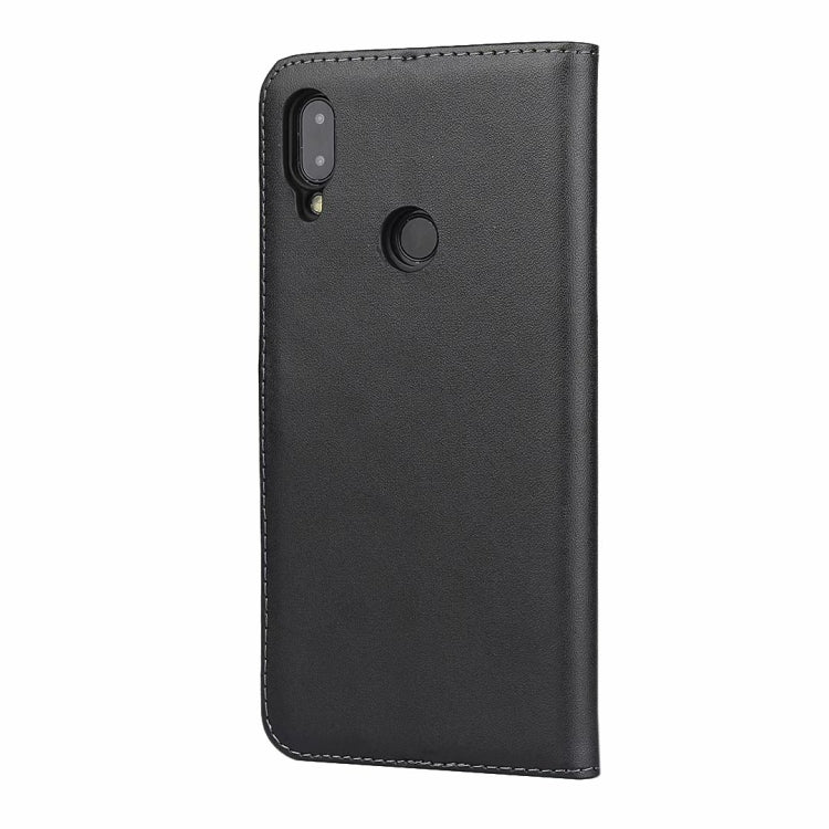 Horizontal Flip Leather Case for Xiaomi Redmi Note 7, with Magnetic Buckle & Holder & Card Slots & Wallet(Black)