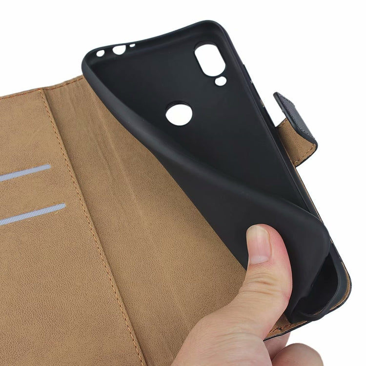 Horizontal Flip Leather Case for Xiaomi Redmi Note 7, with Magnetic Buckle & Holder & Card Slots & Wallet(Black)